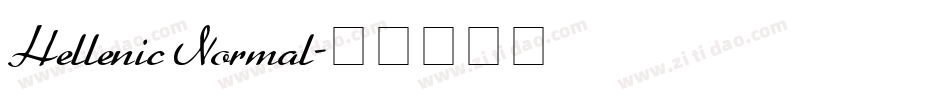Hellenic Normal字体转换